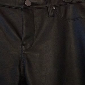 Black Vegan Leather Skinny Jean